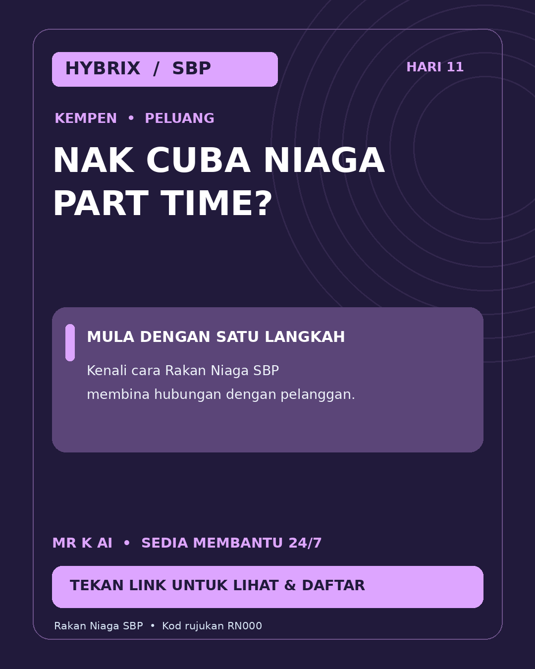 NAK CUBA NIAGA PART TIME?